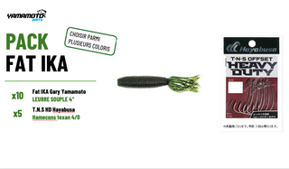 Fat Ika Gary Yamamoto 4" + Hameçon TNS HD Hayabusa 4/0 — Pack