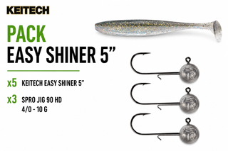 Pack Keitech Easy Shiner 5" + SPRO Jig 90 HD 4/0